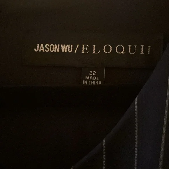 Jason Wu x Eloquii Pinstripe Origami Dress - Picture 5 of 6